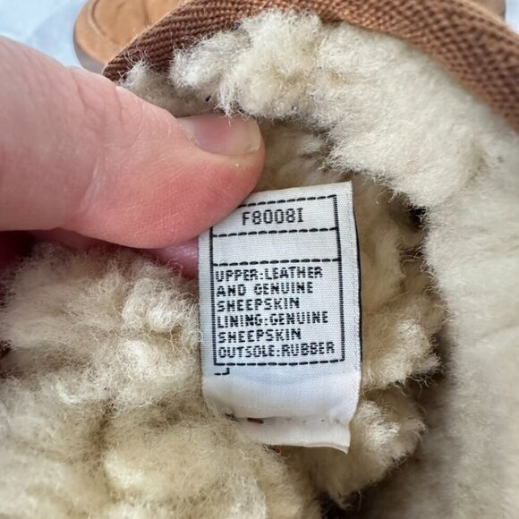 Ugg Australia Tan Brown‎ Chestunt Genuine Leather Short Boots Women's Size 5 - Picture 6 of 8